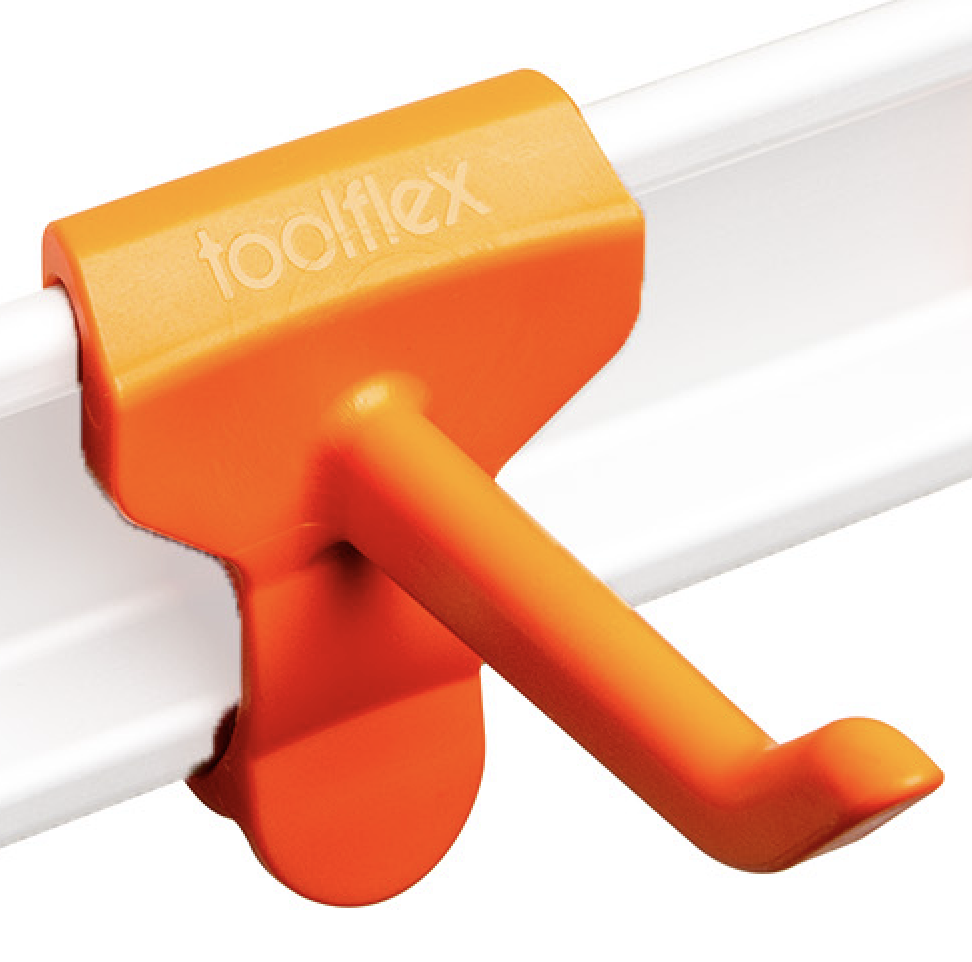 Toolflex One Gancho universal para sistema de rieles (paquete de 3) - Púrpura